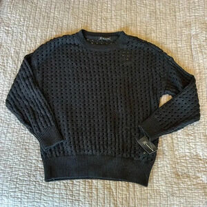NWT- INC International Concepts Sparkly Black Knit Sweater- size s